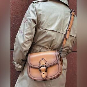 Coach Beat Saddle Bag in Tan